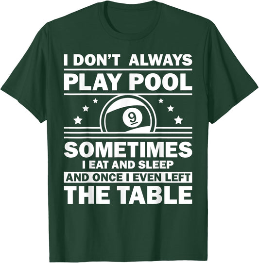 Funny Pool Design Women 8-Ball Billiard Pool Players T-Shirt - T-Shirt | Forest