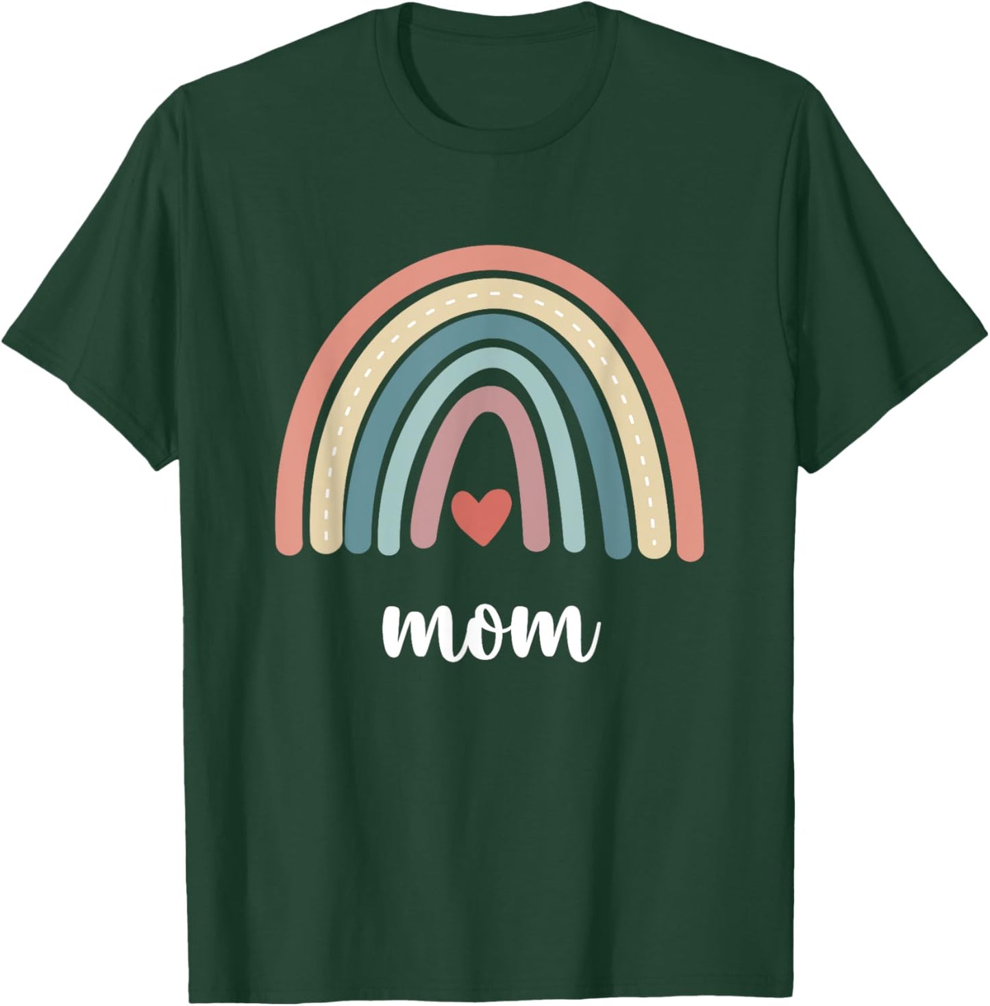 Mom Rainbow Mama Boho Rainbow Family Matching Mommy Birthday T-Shirt - T-Shirt | Forest