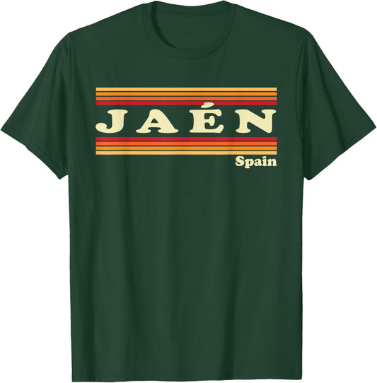 Vintage 80s Jaen Spain Retro Graphic T-Shirt - T-Shirt | Forest