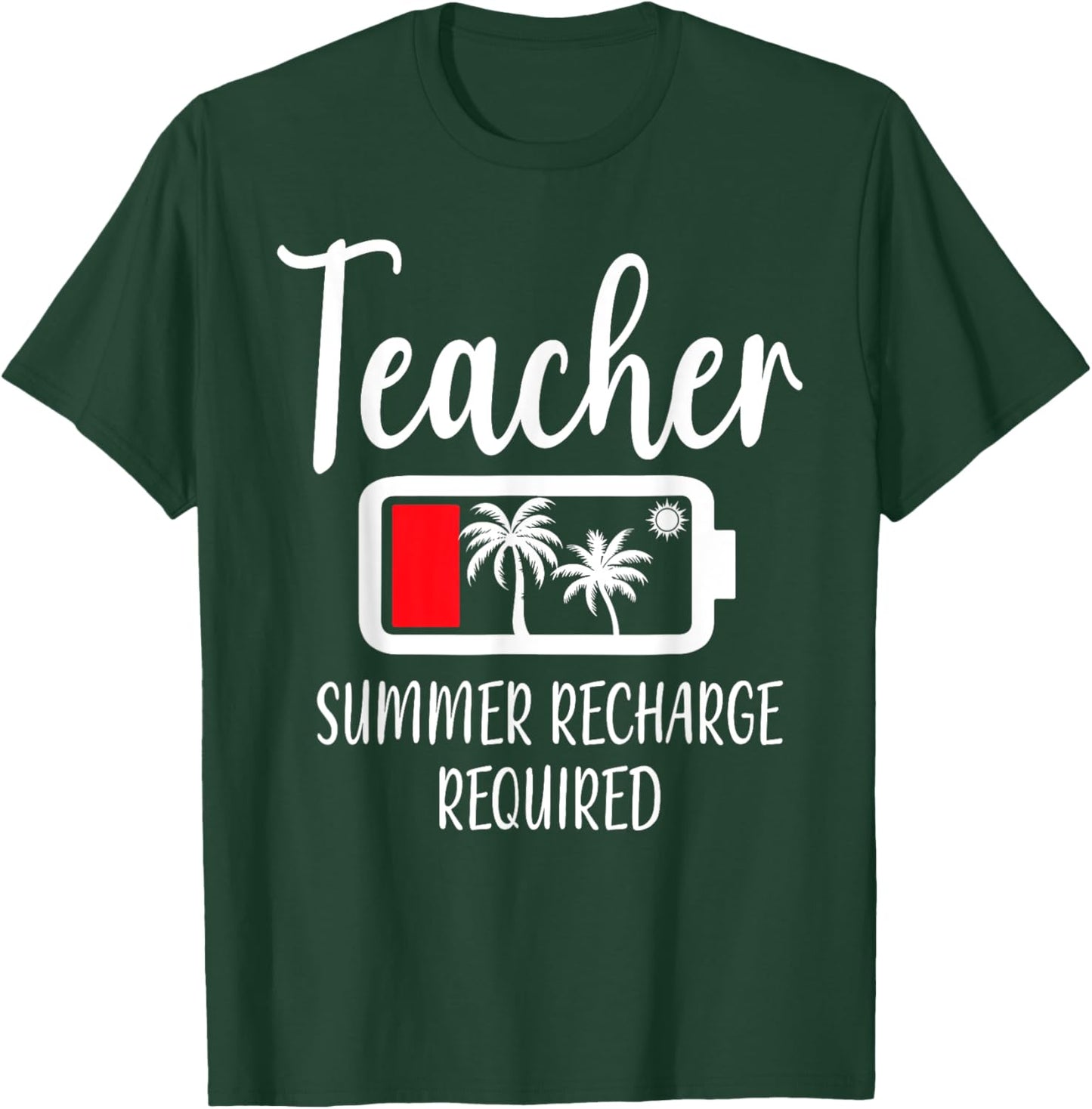 Teacher Summer Recharge Required Last day School Women T-Shirt - T-Shirt | Forest