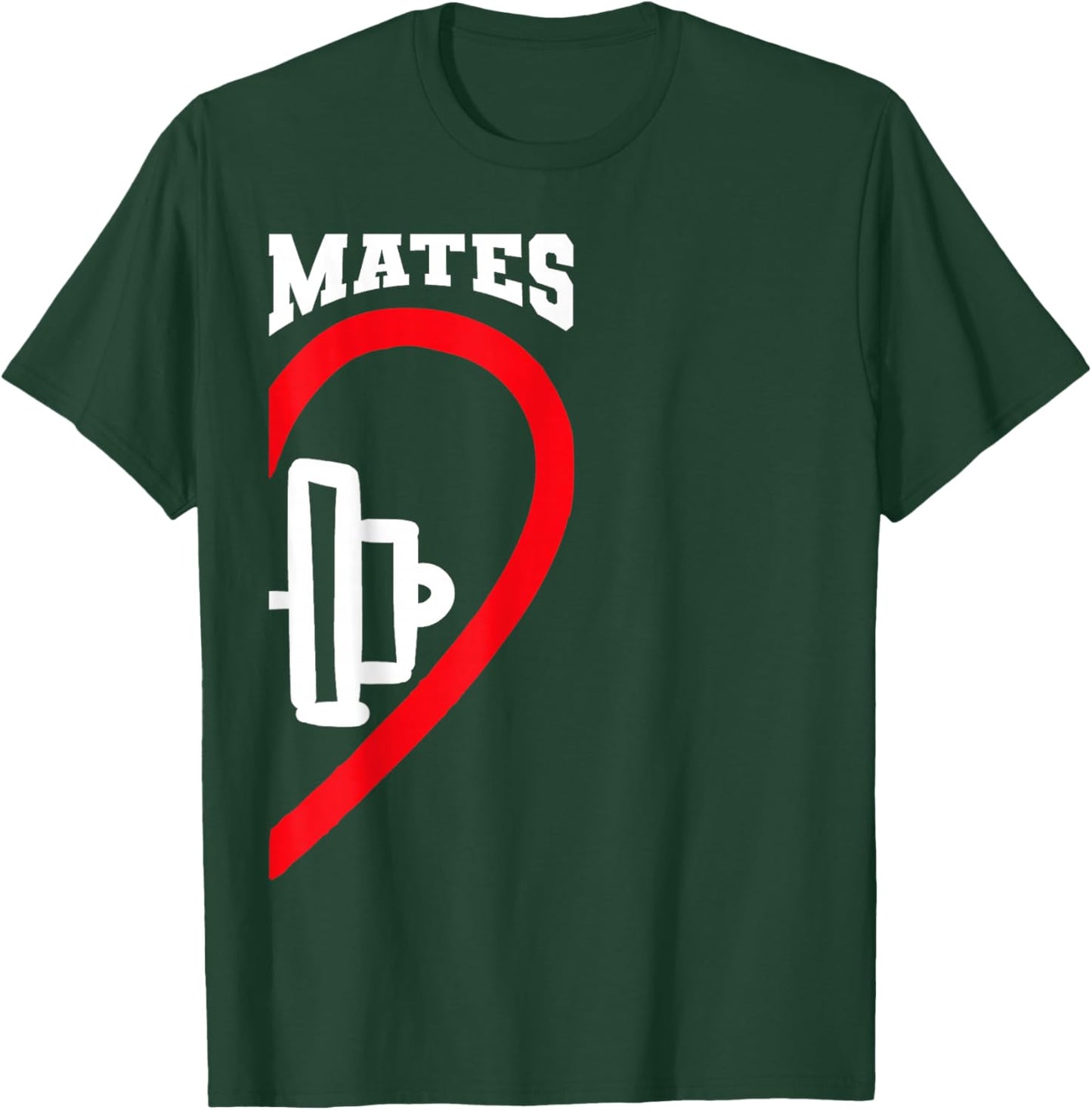 Swole Mates Cute Workout Matching Couples Valentine Day Gym T-Shirt - T-Shirt | Forest