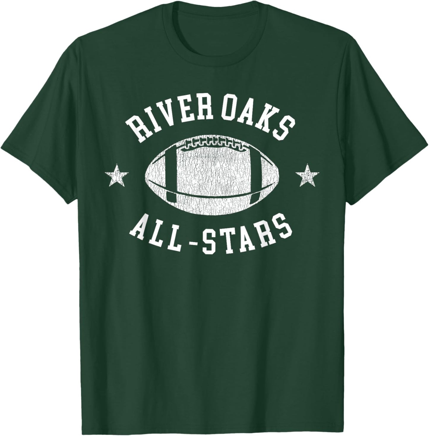 River Oaks Vintage All-Stars Football Retro 80s T-Shirt - T-Shirt | Forest