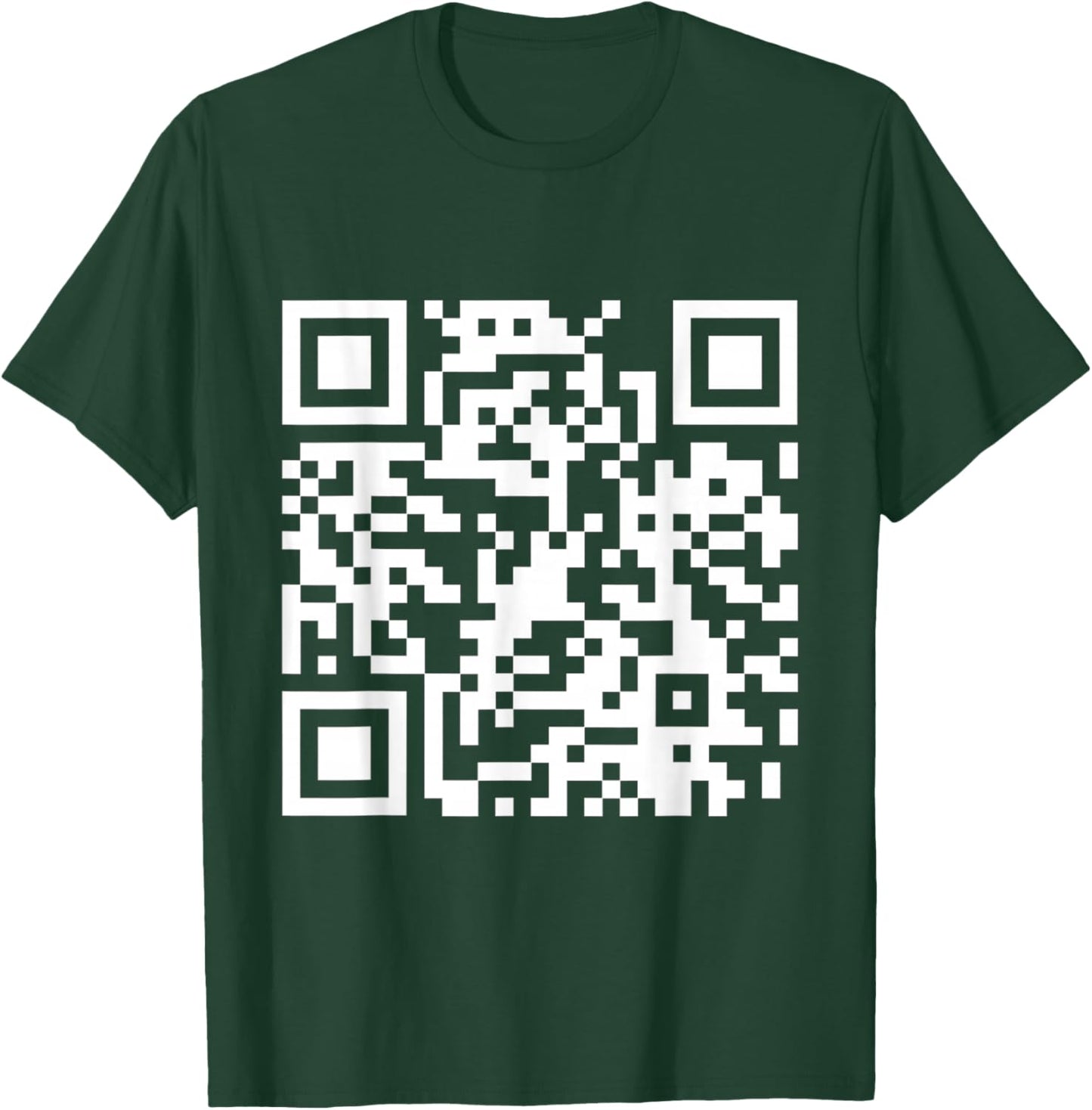 QR Scan Code Adult Sarcasm Humor F.ck You (White) T-Shirt - T-Shirt | Forest