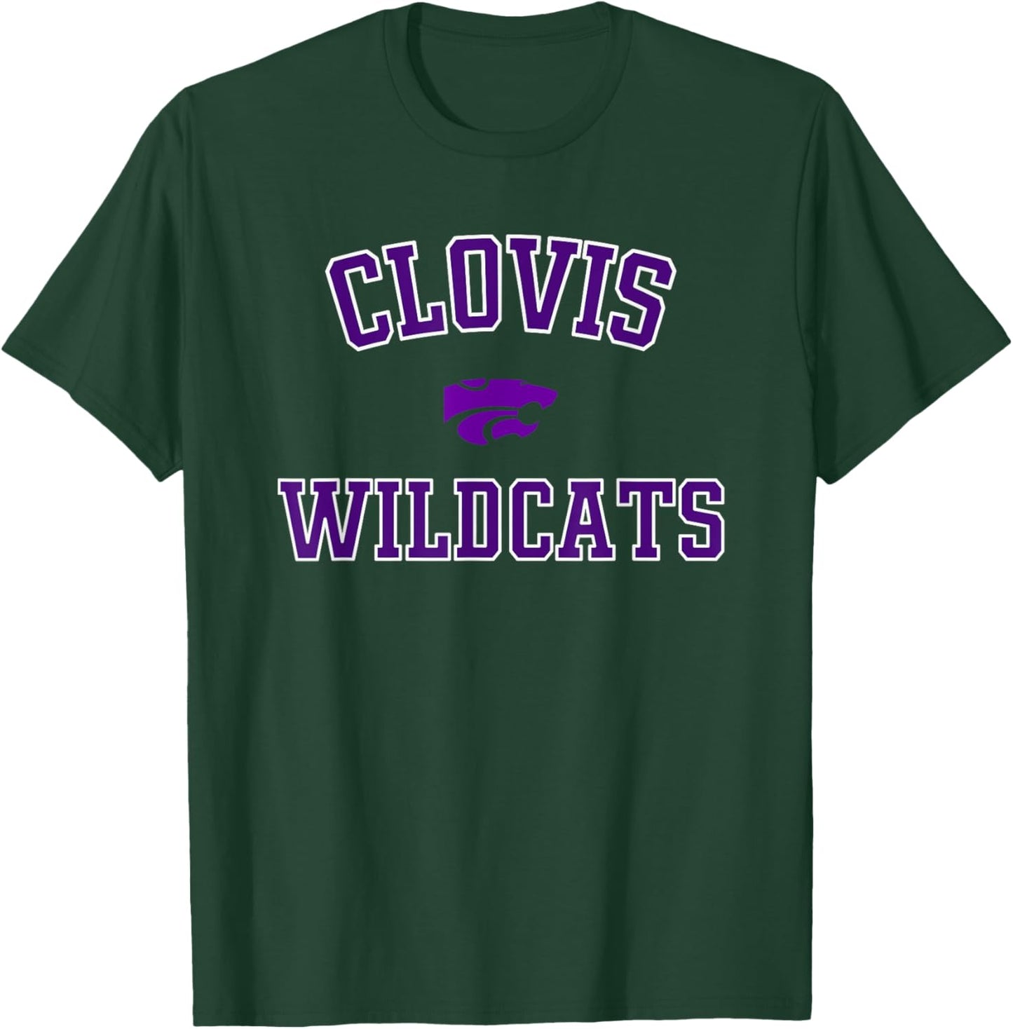 Clovis Wildcats Logo Varsity HS T-Shirt - T-Shirt | Forest