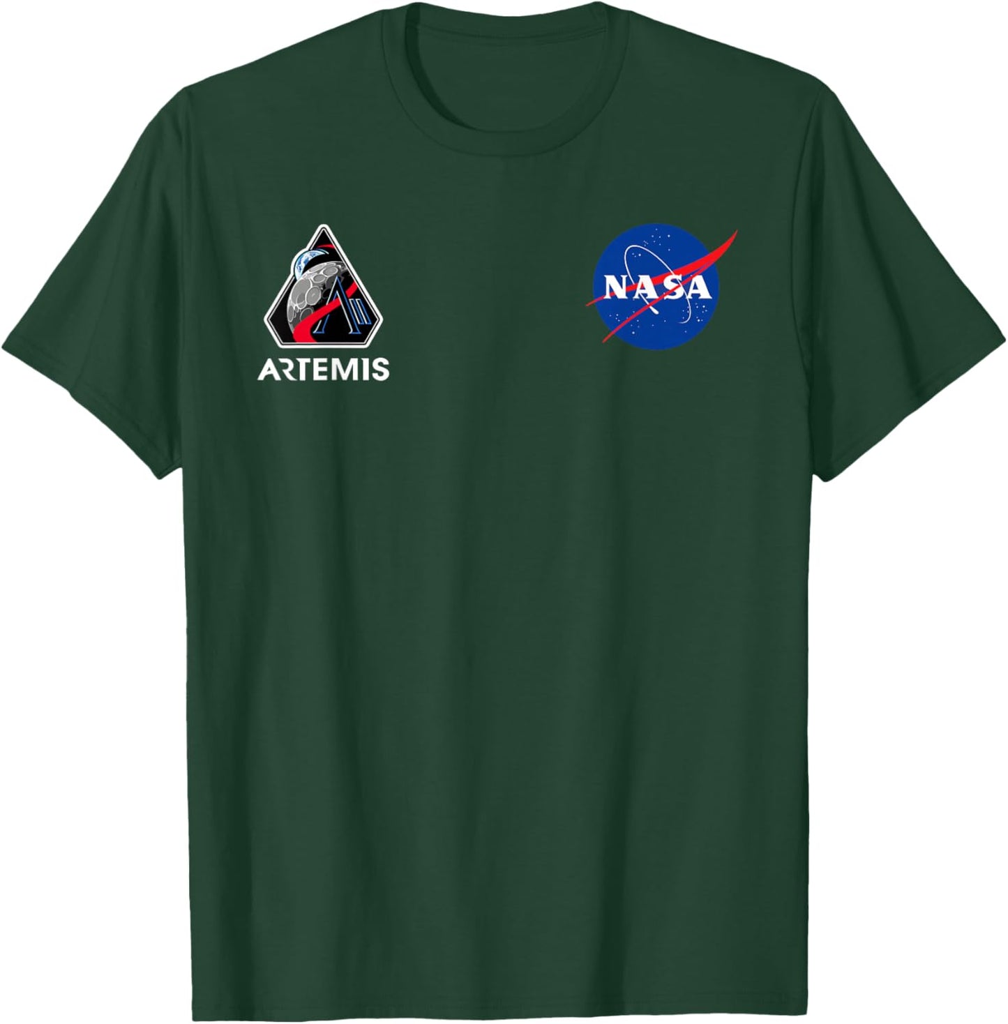NASA Artemis II Mission Insignia Meatball Logo T-Shirt - T-Shirt | Forest