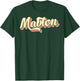 Mabton Retro Art Baseball Font Vintage T-Shirt - T-Shirt | Forest
