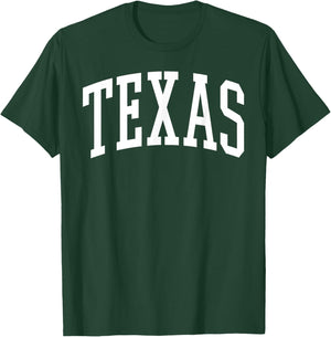 Texas TX Vintage Varsity Sports Text Women Men T-Shirt - T-Shirt | Forest
