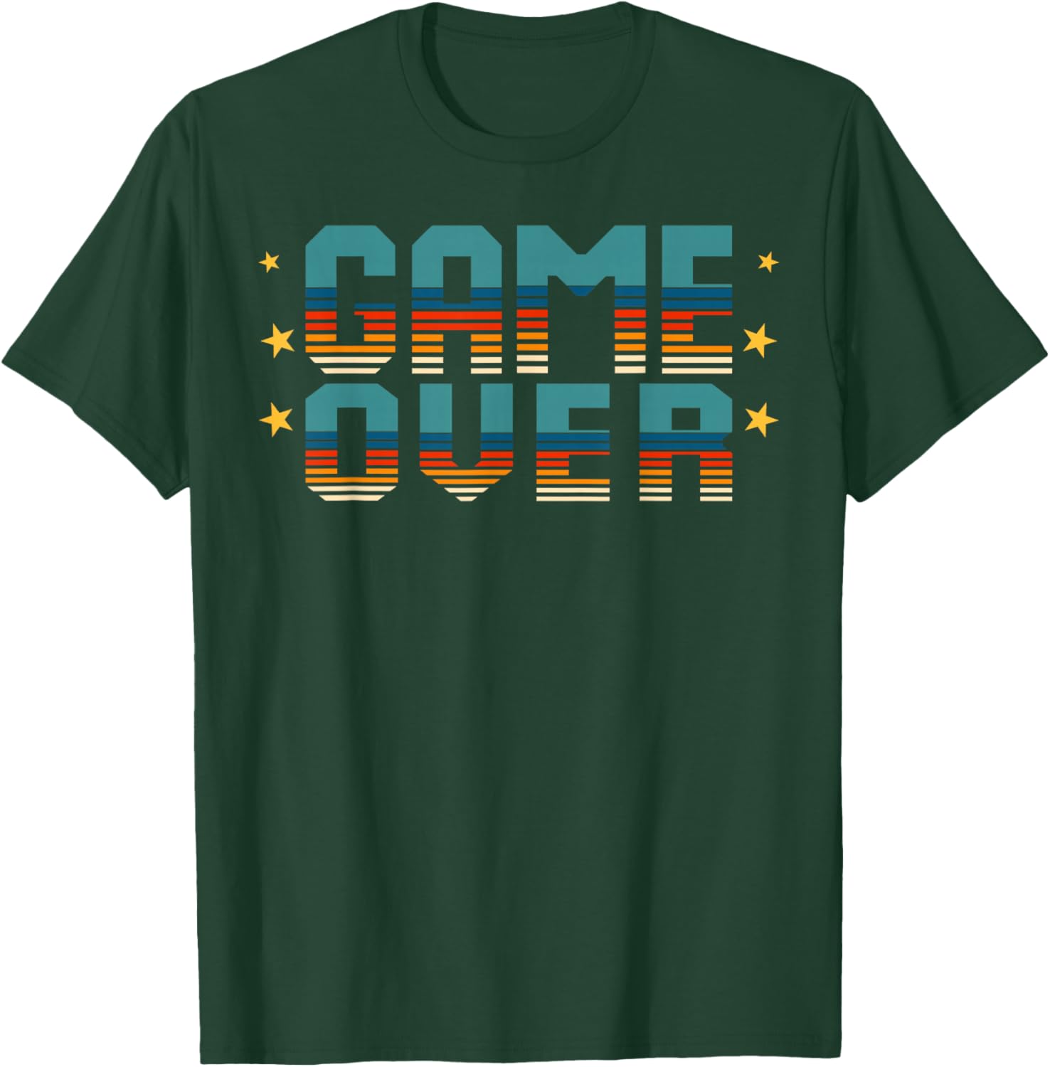 Funny Game Over Game Night Host Trivia Board Game Retro T-Shirt - T-Shirt | Forest