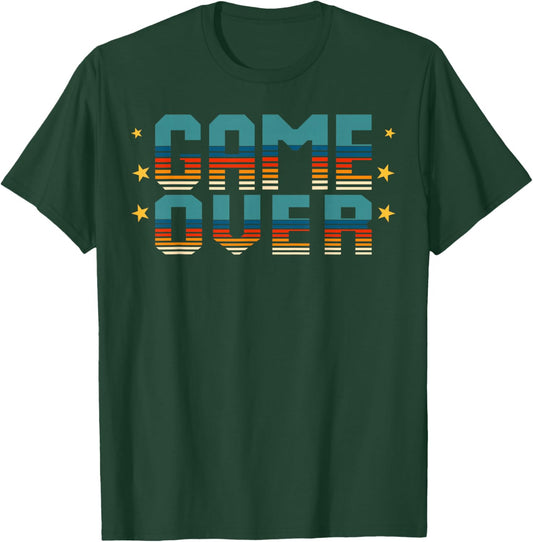 Funny Game Over Game Night Host Trivia Board Game Retro T-Shirt - T-Shirt | Forest