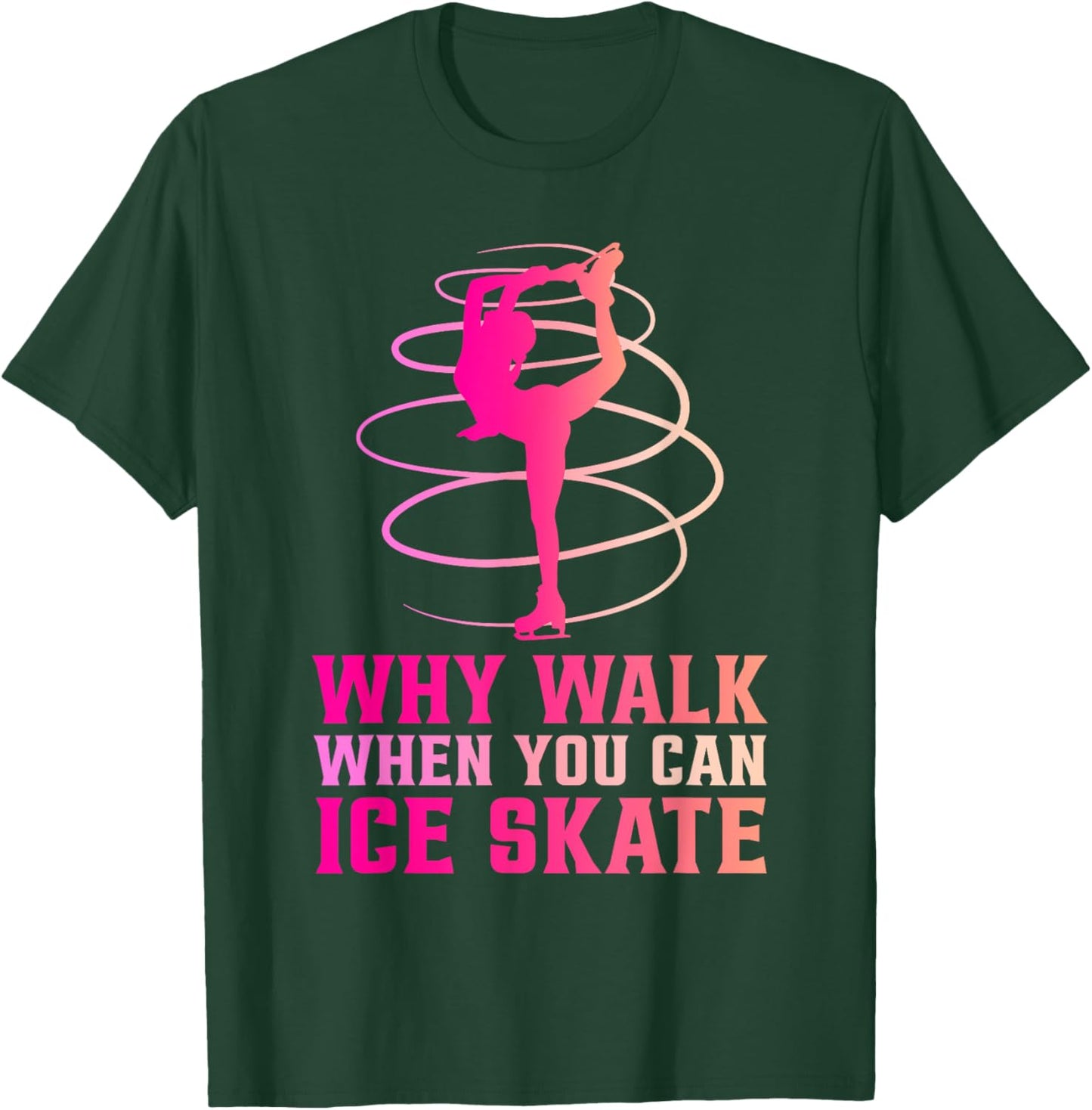 Ice Skating Figure Skating Ice Skate Figure Skater Girls T-Shirt - T-Shirt | Forest