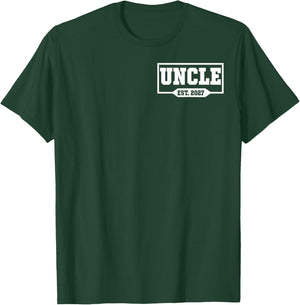 Funny Uncle Est. 2027 Logo Uncle 2027 Loading New Uncle 2027 T-Shirt - T-Shirt | Forest