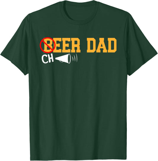 Cheerleader Dad Beer Cheerleading Cheer Dad T-Shirt - T-Shirt | Forest