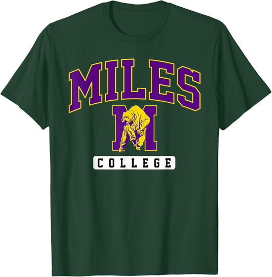 Miles College Arch Vintage Athletics Women T-Shirt - T-Shirt | Forest