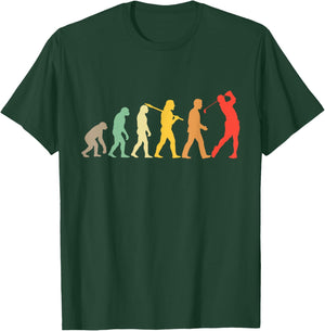 Retro Golf Evolution Funny Golfer T-Shirt - T-Shirt | Forest