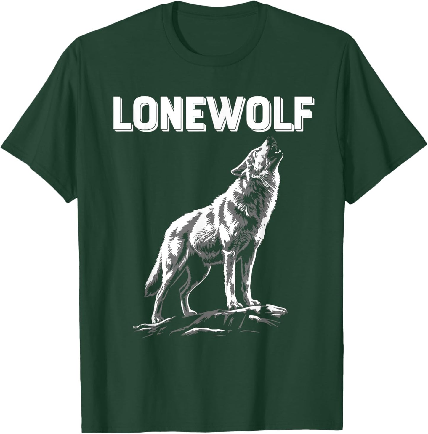 Alpha Lone Wolf Pack Member Wildlife Howling T-Shirt - T-Shirt | Forest