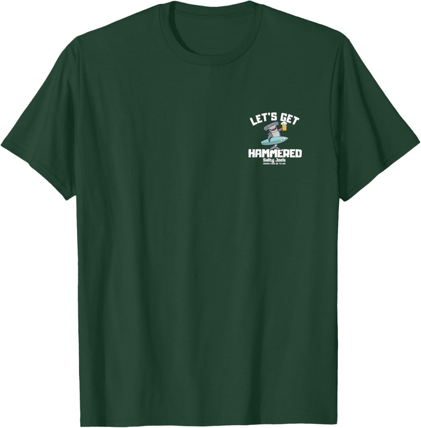Salty Joe's - Let's Get Hammered Lightweight, Graphic T-Shirt - T-Shirt | Forest