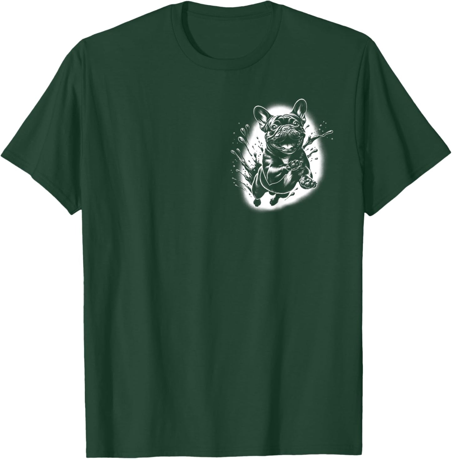 French Bulldog with Cool Paint Spots on Chest Women Kids T-Shirt - T-Shirt | Forest
