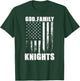Fairview Knights God. Family. Vintage USA Flag T-Shirt - T-Shirt | Forest