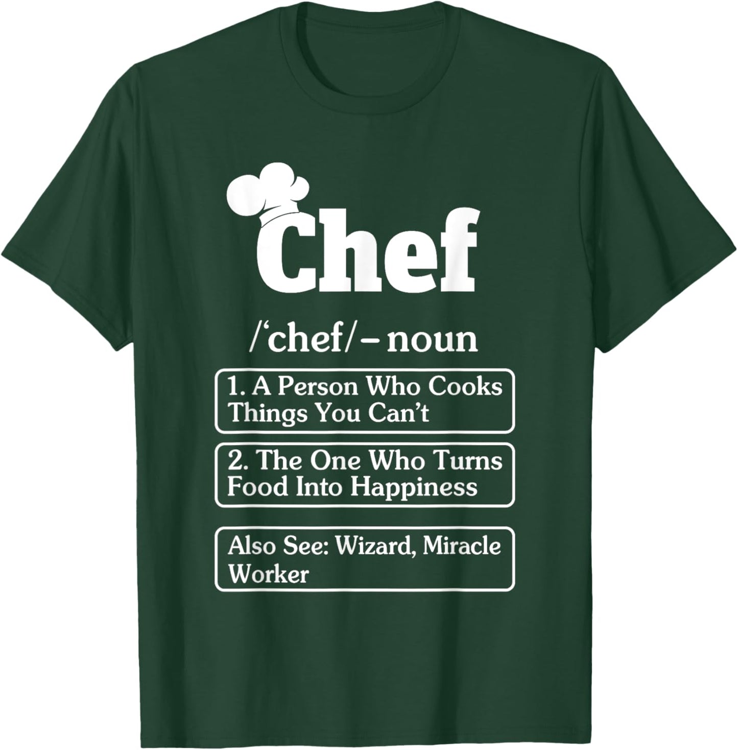 Funny Chef Definition Cooking Kitchen & T-Shirt - T-Shirt | Forest