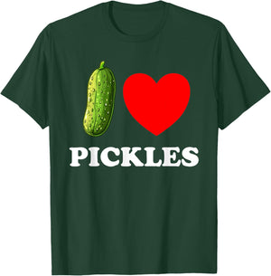 I Love Pickles I Heart Pickles T-Shirt - T-Shirt | Forest