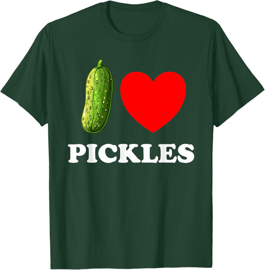 I Love Pickles I Heart Pickles T-Shirt - T-Shirt | Forest