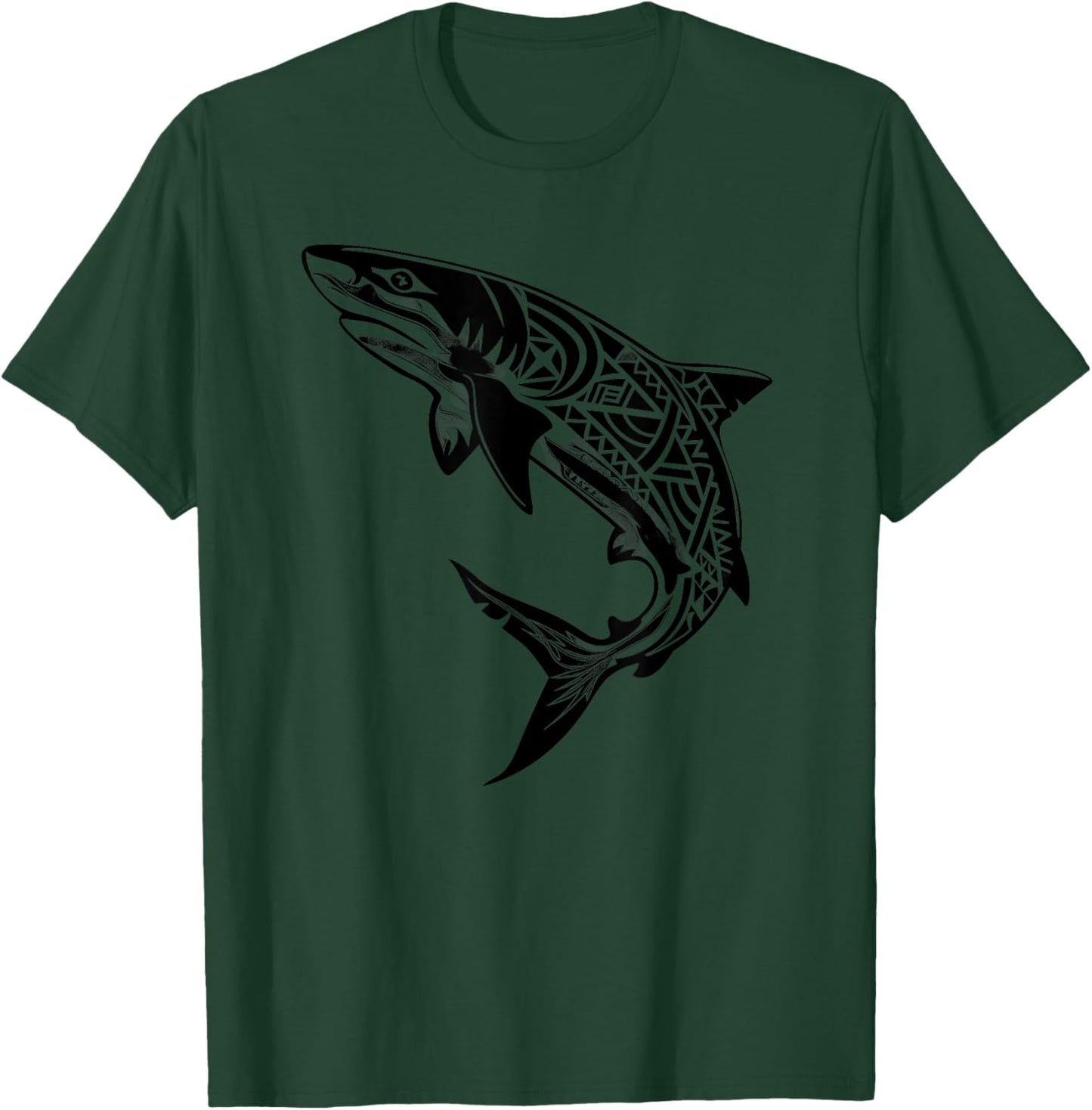 Tribal Shark Shirt - Maori Shirt - Hawaiian Tribal T-Shirt - T-Shirt | Forest