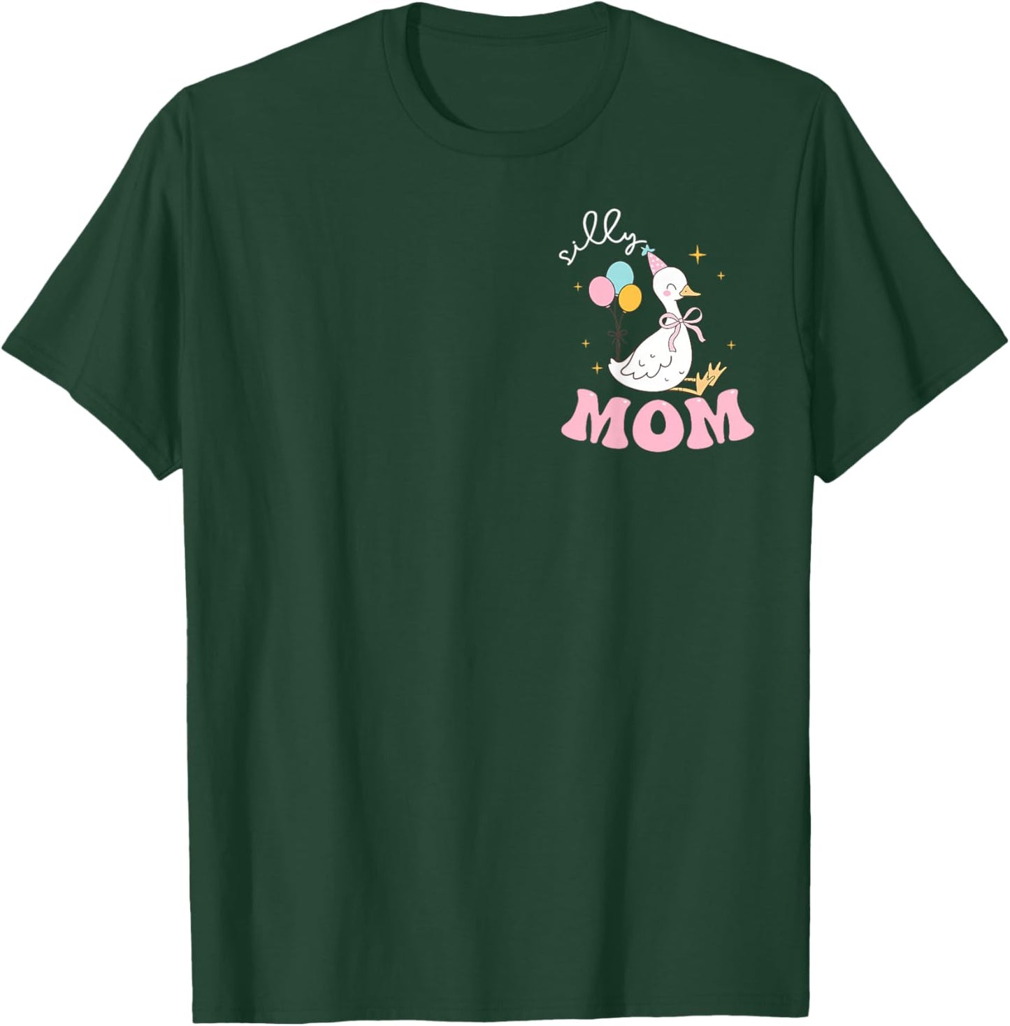 Mom of The Silly Goose First Birthday Girl Family Matching T-Shirt - T-Shirt | Forest