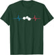 Petanque Cardio Line Humor Gift Ball De Petanque T-Shirt - T-Shirt | Forest