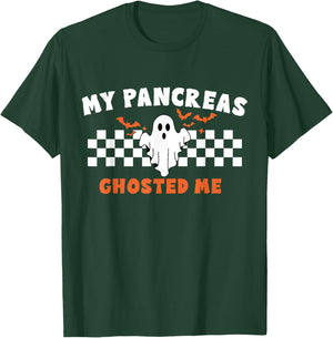 Halloween My Pancreas Ghosted Me, Type 1 Diabetes T-Shirt - T-Shirt | Forest