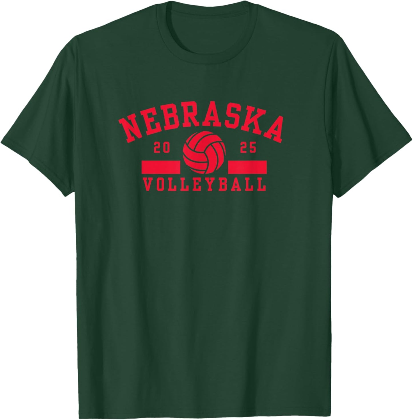 Nebraska Volleyball 2025 Team Player T-Shirt - T-Shirt | Forest