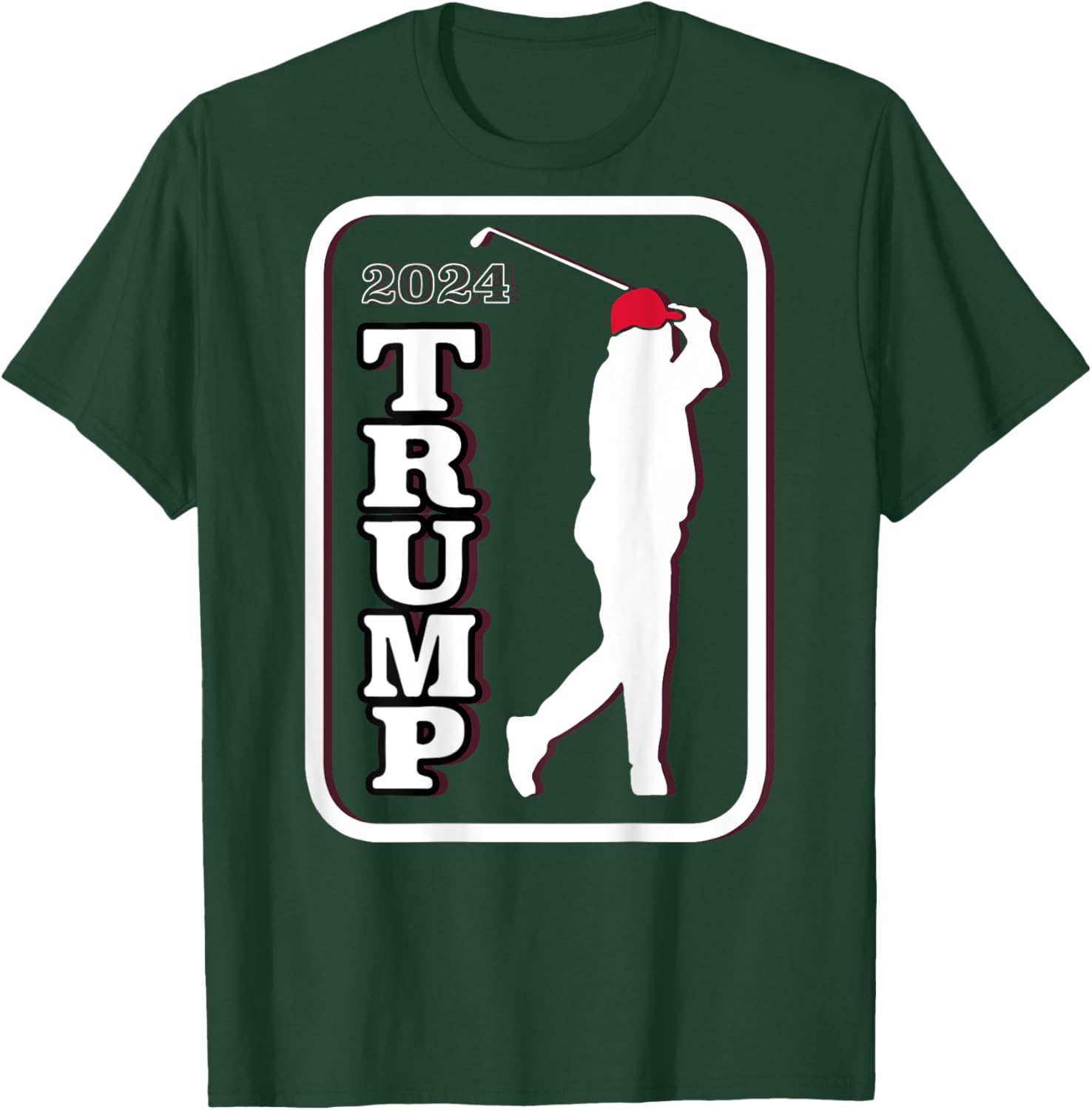 Trump 2024 Golf (on back) T-Shirt - T-Shirt | Forest