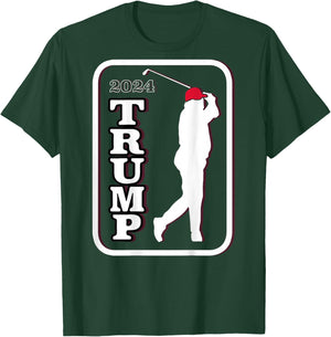 Trump 2024 Golf (on back) T-Shirt - T-Shirt | Forest