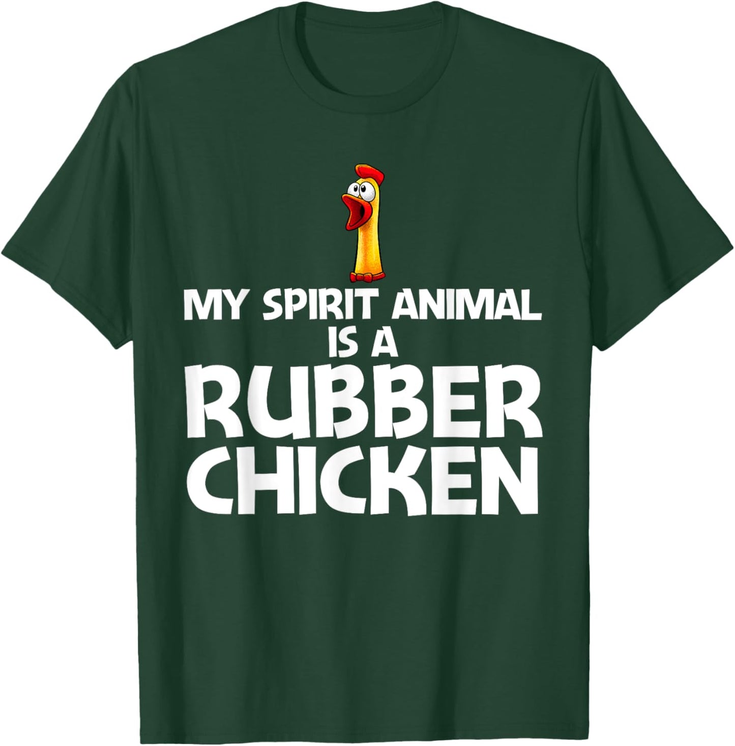 Funny Rubber Chicken Art Women Giant Rubber Chicken T-Shirt - T-Shirt | Forest