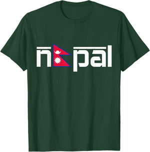 Nepal Pride Nepalese Flag Nepali Roots Heritage T-Shirt - T-Shirt | Forest