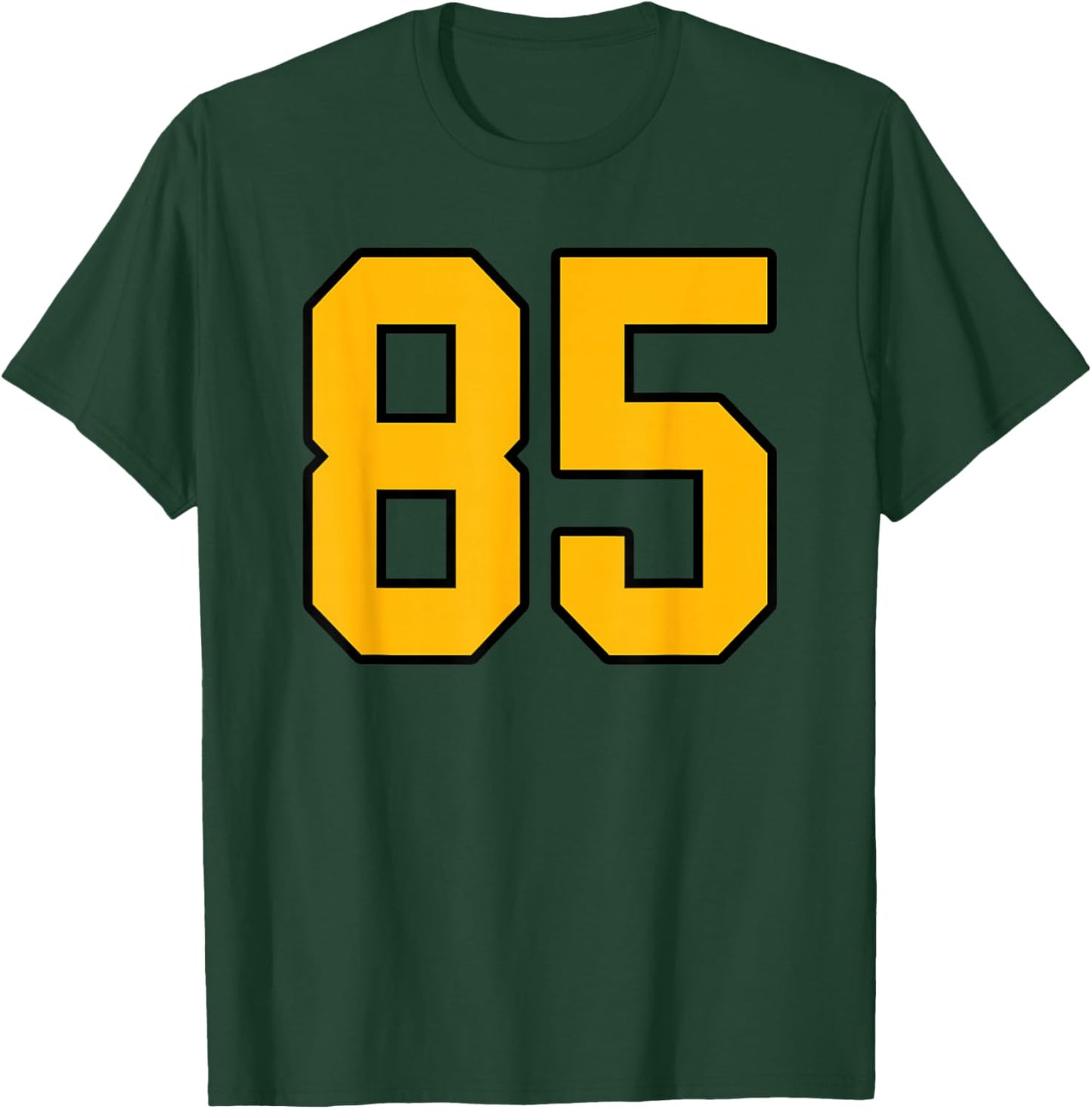 Gold and Black Sports Number 85 Jersey Uniform Player T-Shirt - T-Shirt | Forest