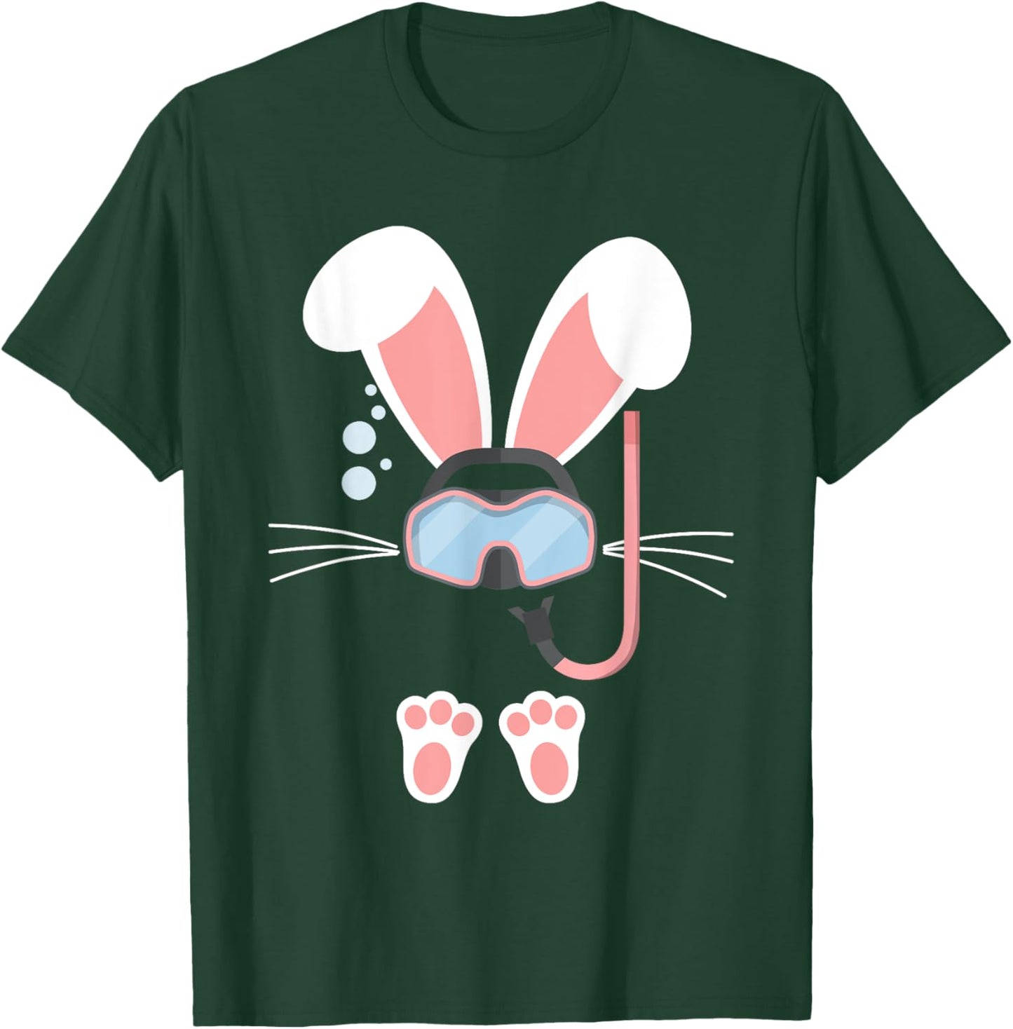 Easter Bunny Rabbit Scuba Mask Scuba Diver Scuba Diving T-Shirt - T-Shirt | Forest
