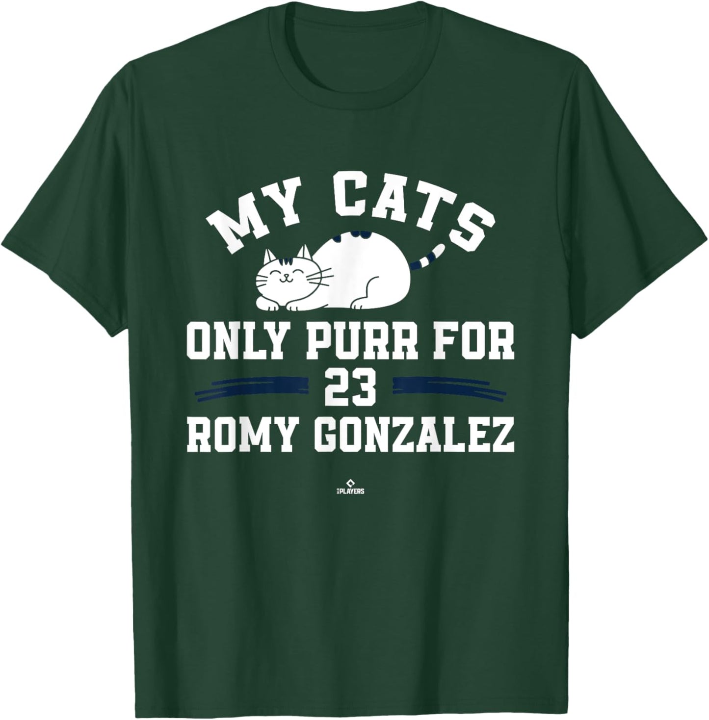 Cat Lovers for Romy Gonzalez Boston Baseball MLBPA Men Women Kids T-Shirt - T-Shirt | Forest