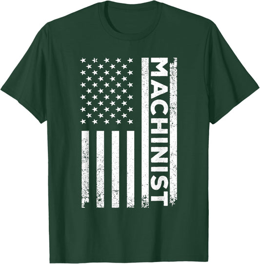 Machinist Art Dad Machine Operator CNC Machinist T-Shirt - T-Shirt | Forest