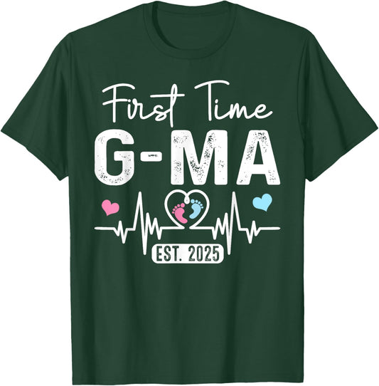 Vintage First Time G-Ma Est. 2025 New G-Ma T-Shirt - T-Shirt | Forest
