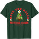 GoodVibesMarketPlace Keto Carnivore Christmas - Black, X-Small, -Adults, Short Sleeve, , Holiday Bacon and Eggs Pattern for Meat Lovers, Carnivore Diet Enthusiasts T-Shirt - T-Shirt | Forest
