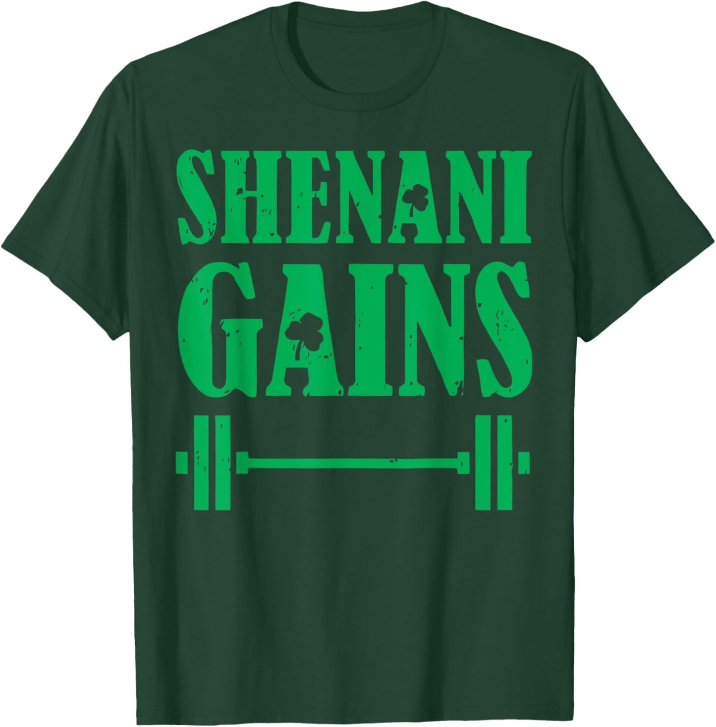 Shenanigans Gym St Patricks Squat Weight Workout T-Shirt - T-Shirt | Forest