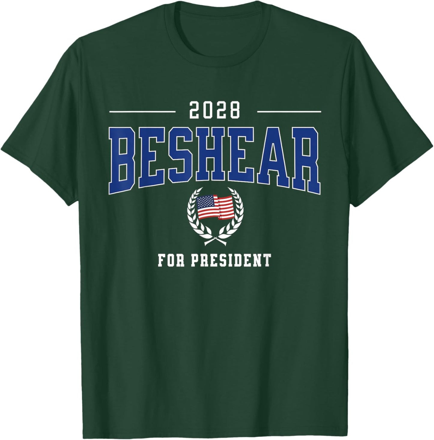 Andy Beshear 2028 for President Democrat Patriotic US Flag T-Shirt - T-Shirt | Forest