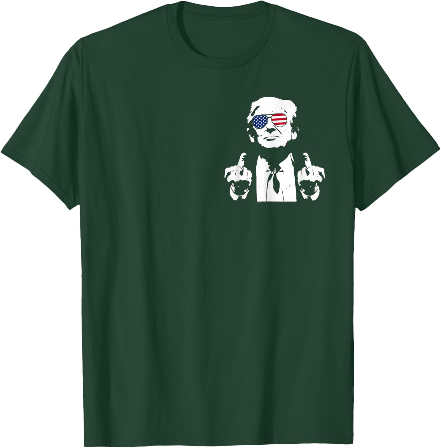 (Front and Back) You Missed Trump 2024 US American Flag T-Shirt - T-Shirt | Forest
