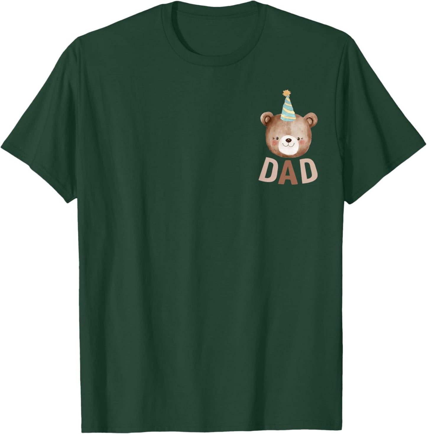 Dad Teddy Bear 1st Birthday Boy Girl Family Matching Party T-Shirt - T-Shirt | Forest