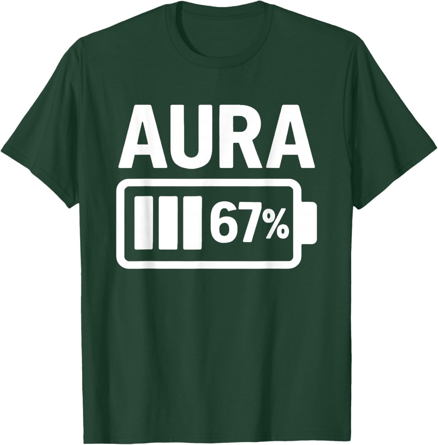Aura Energy at 6 7 Six Seven Meme Men Women Kids T-Shirt - T-Shirt | Forest