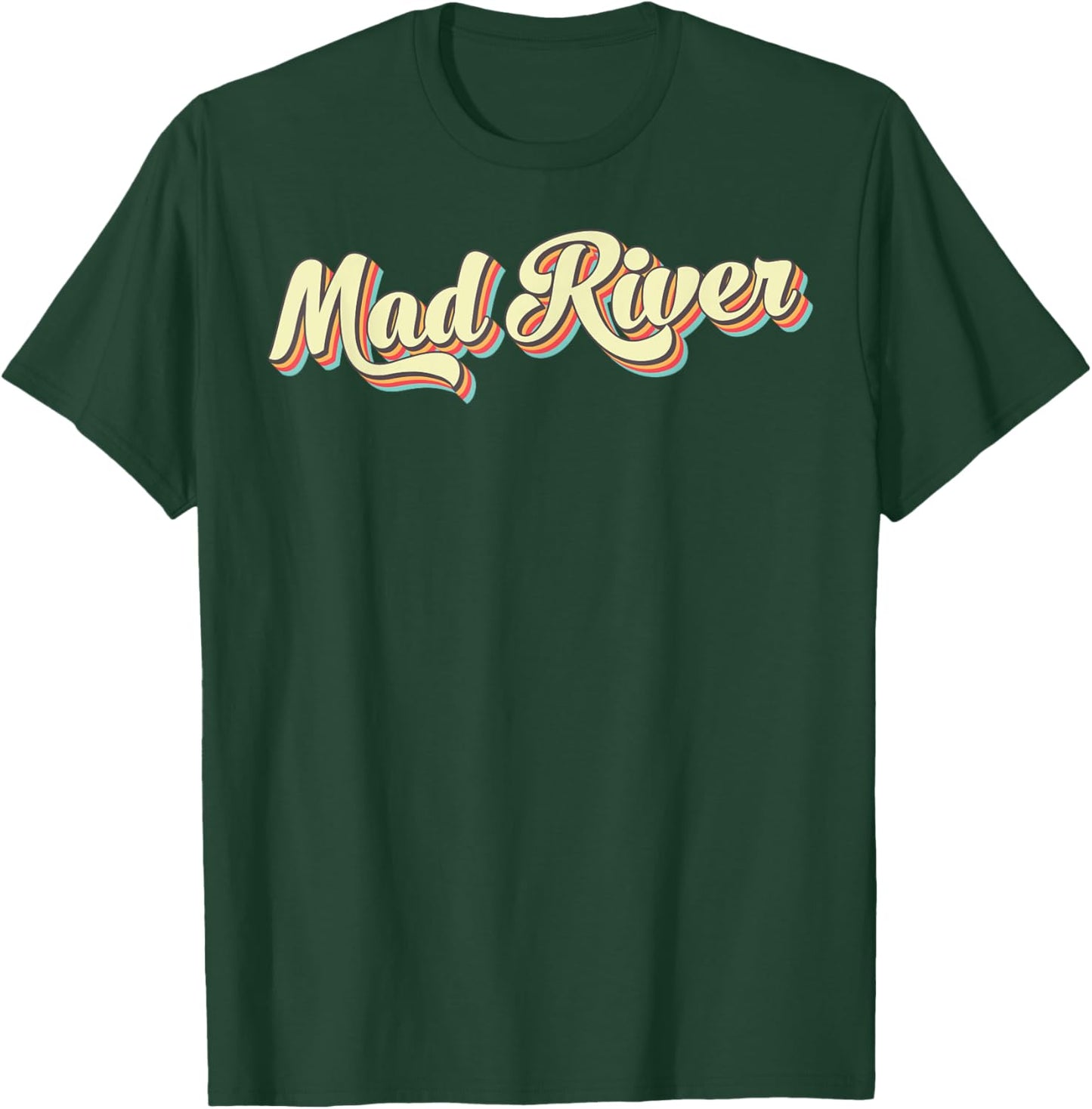 Mad River Retro Art Baseball Font Vintage T-Shirt - T-Shirt | Forest
