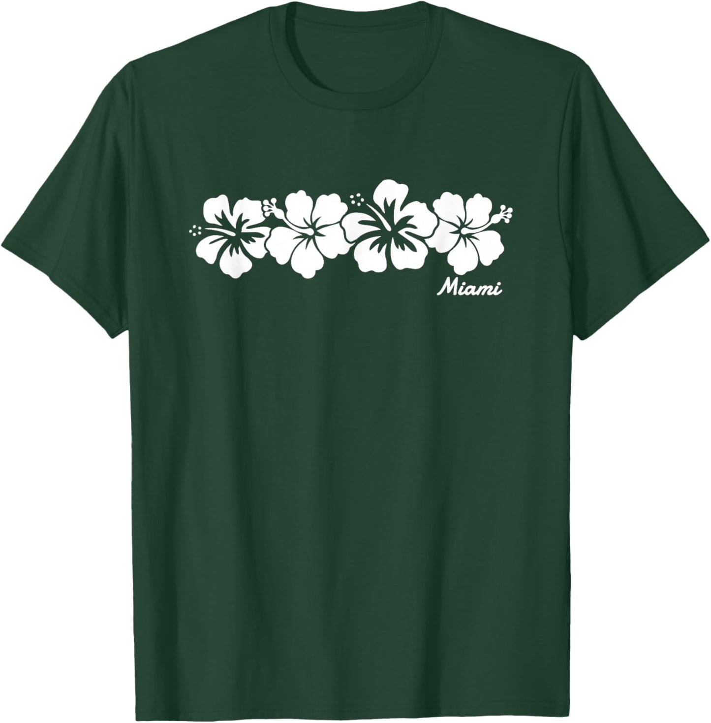 Miami Florida Hibiscus Flower Boys Girls Toddler T-Shirt - T-Shirt | Forest