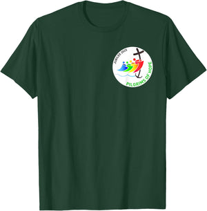 Catholic Jubilee 2025 Stained Glass Pilgrims Of Hope T-Shirt - T-Shirt | Forest