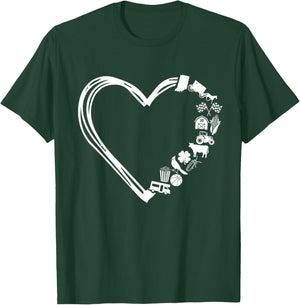 I Love the State of Indiana Heart T-Shirt - T-Shirt | Forest