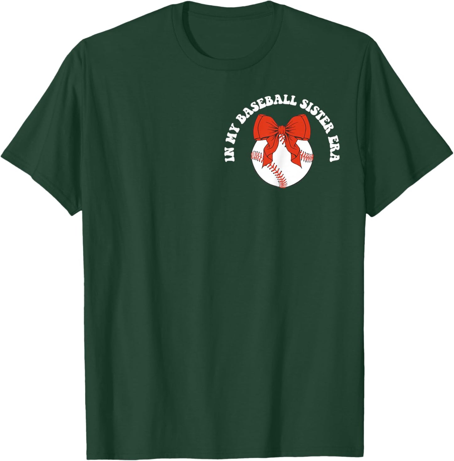 In My Baseball Sister Era Groovy Baseball Sister T-Shirt - T-Shirt | Forest